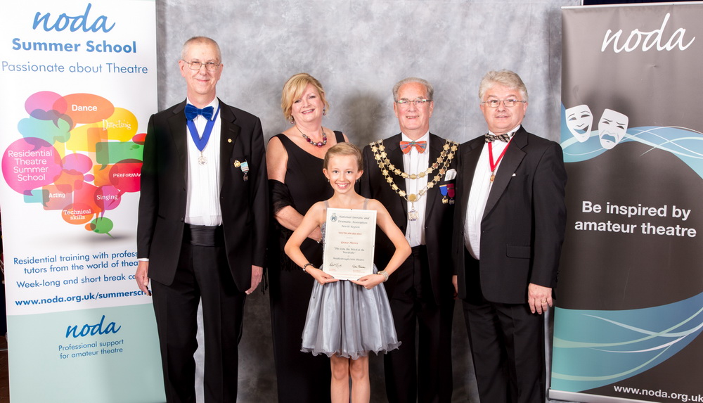 One of our younger guests after the presentations with Regional Councillor Gordon Richardson, BBC Tees radio presenter of 
